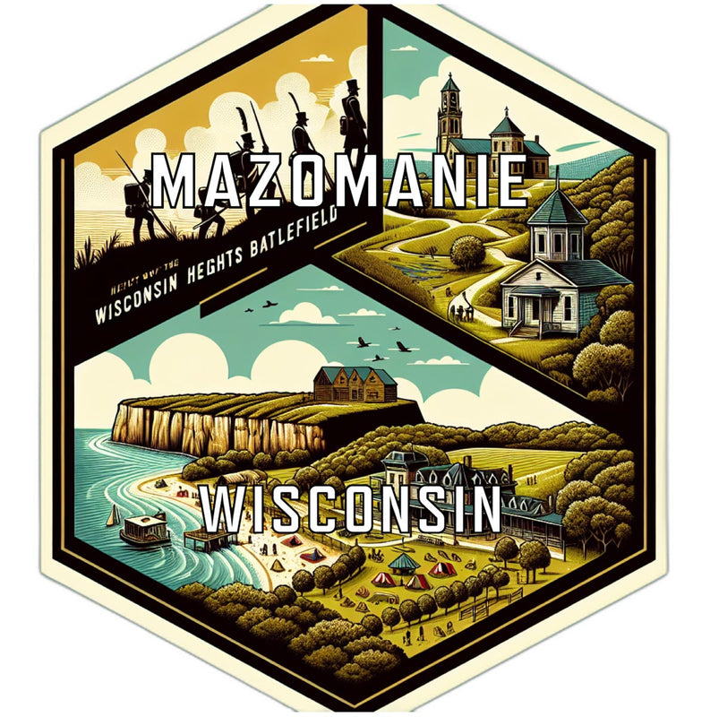 Mazomanie Wisconsin Travel Destination Souvenir Vinyl Decal Sticker 2-Inch