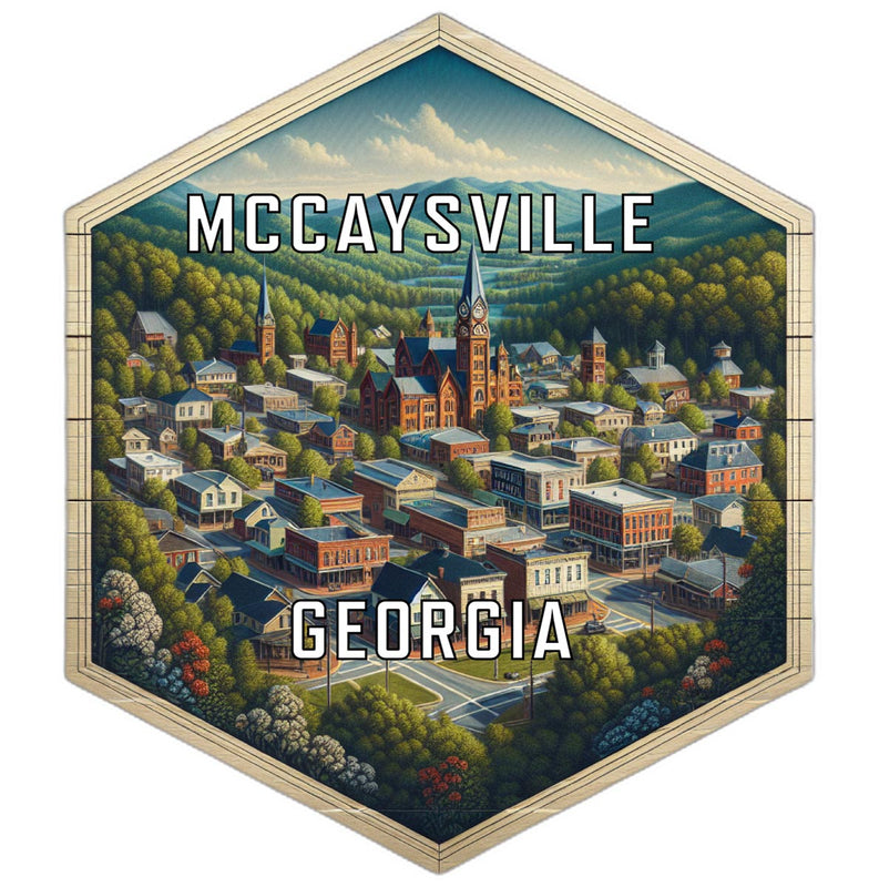 Mccaysville Georgia Souvenir Travel Destination Die Cut Hexagon Fridge Magnet 4-Inch