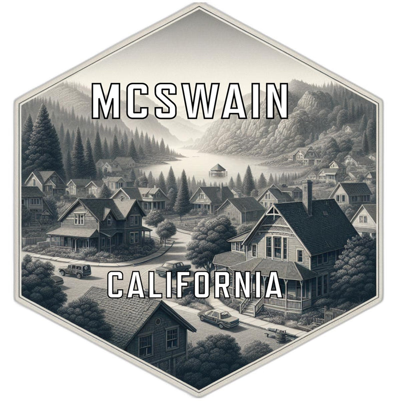 Mcswain California Travel Destination Souvenir Vinyl Decal Sticker 2-Inch