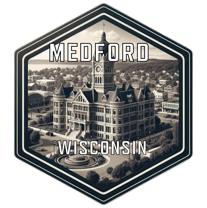 Medford Wisconsin Travel Destination Souvenir Vinyl Decal Sticker 4-Inch