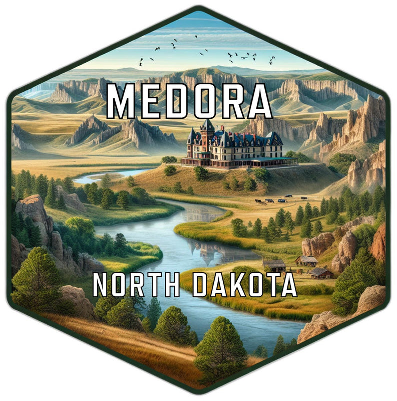 Medora North Dakota Travel Destination Souvenir Vinyl Decal Sticker 6-Inch