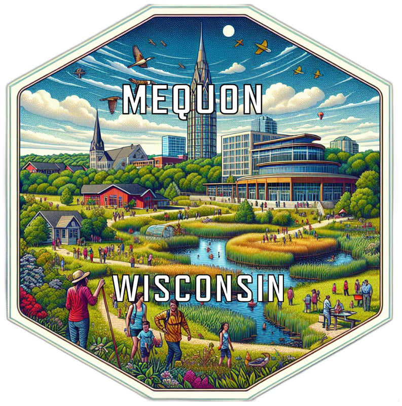 Mequon Wisconsin Travel Destination Souvenir Vinyl Decal Sticker 6-Inch