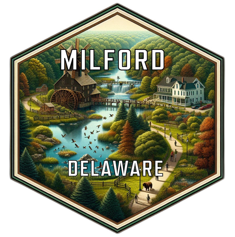 Milford Delaware Travel Destination Souvenir Vinyl Decal Sticker 6-Inch