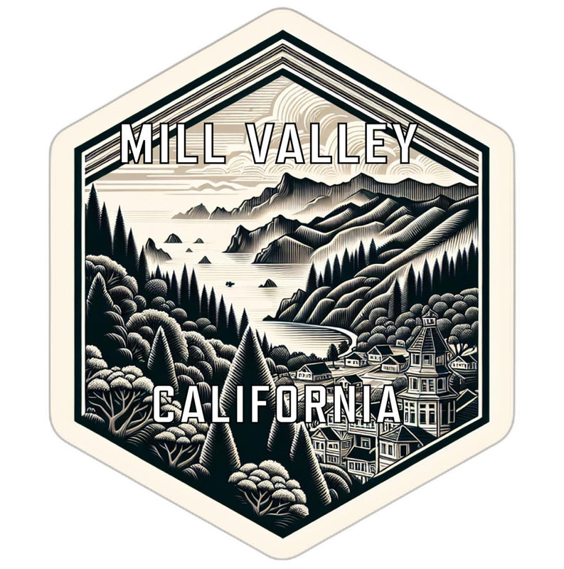 Mill Valley California Travel Destination Souvenir Vinyl Decal Sticker 4-Inch