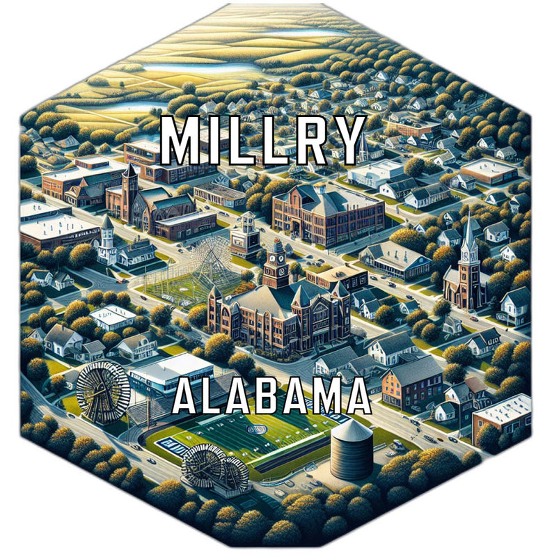 Millry Alabama Travel Destination Souvenir Vinyl Decal Sticker 2-Inch