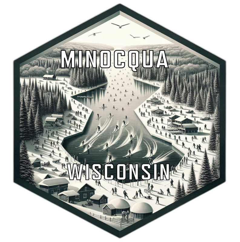 Minocqua Wisconsin Travel Destination Souvenir Vinyl Decal Sticker 2-Inch