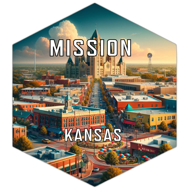 Mission Kansas Travel Destination Souvenir Vinyl Decal Sticker 2-Inch