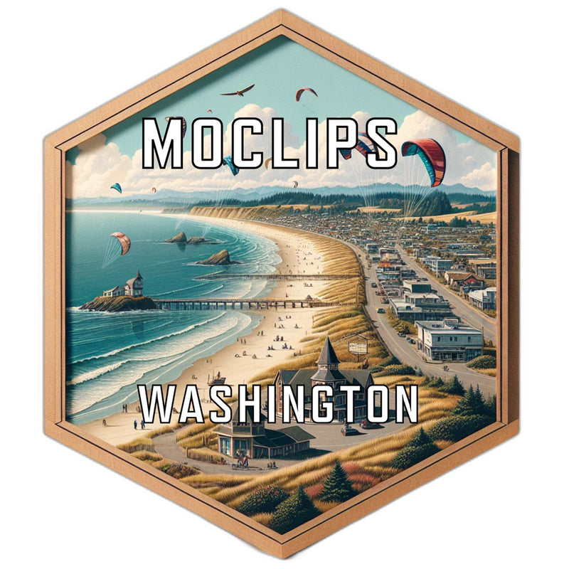Moclips Washington Travel Destination Souvenir Vinyl Decal Sticker 2-Inch