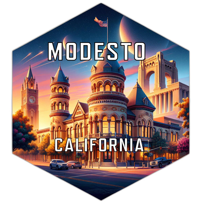 Modesto California Travel Destination Souvenir Vinyl Decal Sticker 4-Inch