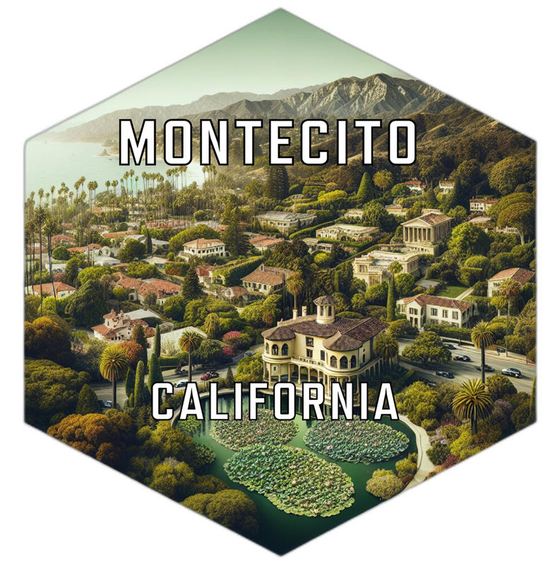 Montecito California Travel Destination Souvenir Vinyl Decal Sticker 4-Inch