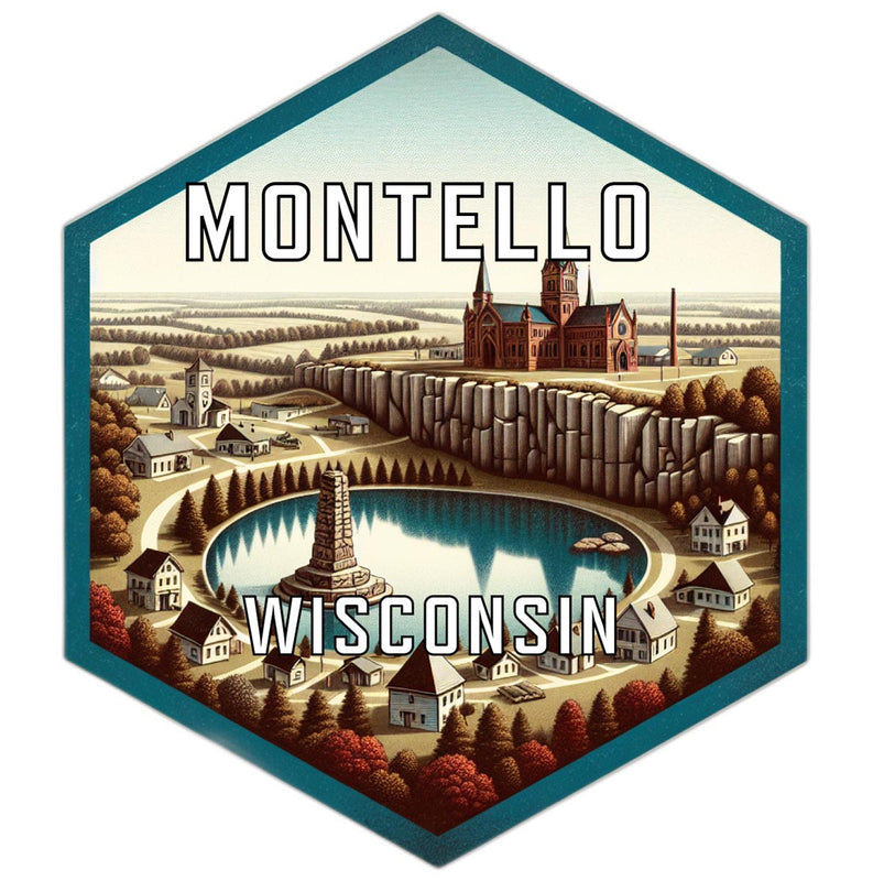 Montello Wisconsin Travel Destination Souvenir Vinyl Decal Sticker 6-Inch