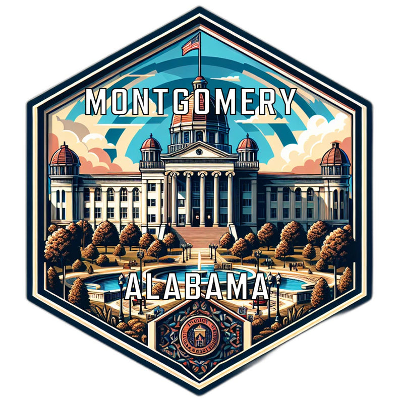 Montgomery Alabama Travel Destination Souvenir Vinyl Decal Sticker 6-Inch