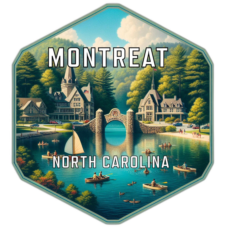 Montreat North Carolina Souvenir Travel Destination Die Cut Hexagon Fridge Magnet 2-Inch