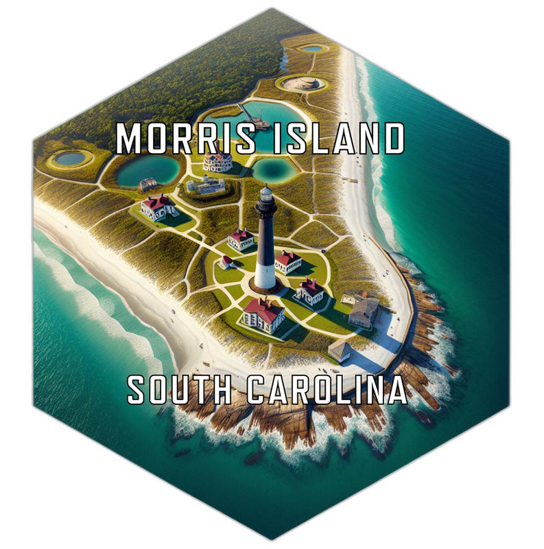 Morris Island South Carolina Travel Destination Souvenir Vinyl Decal Sticker 4-Inch