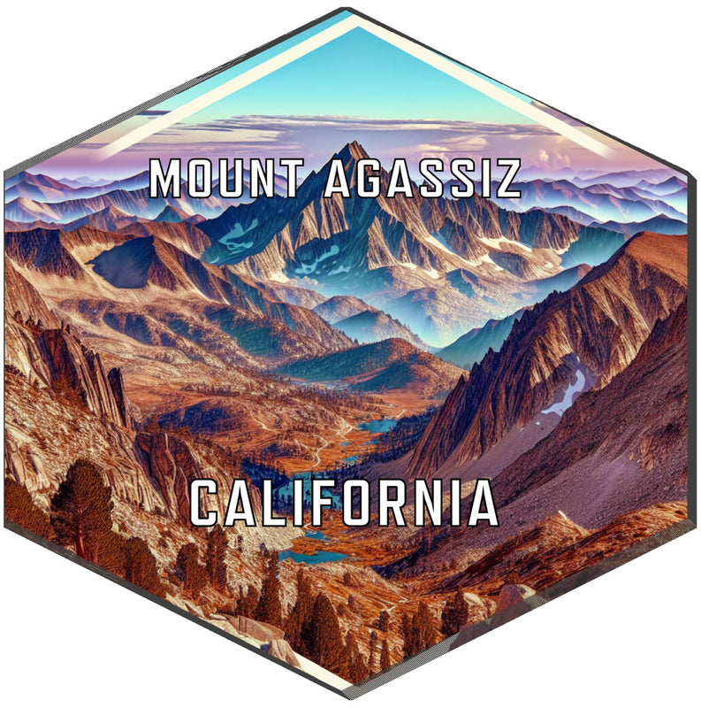 Mount Agassiz California Travel Destination Souvenir Vinyl Decal Sticker 6-Inch