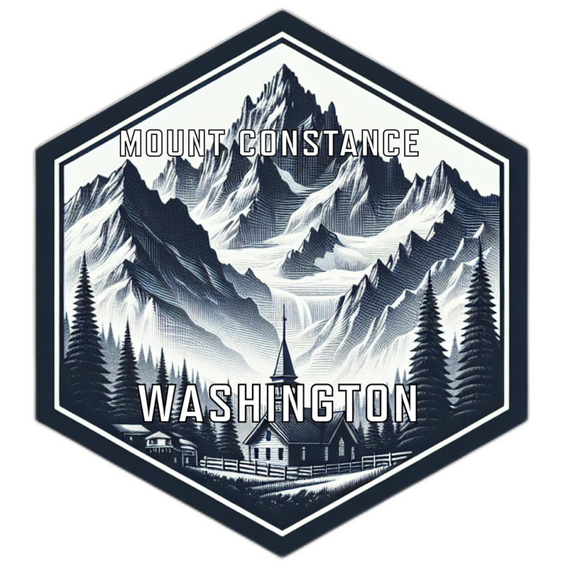 Mount Constance Washington Travel Destination Souvenir Vinyl Decal Sticker 4-Inch