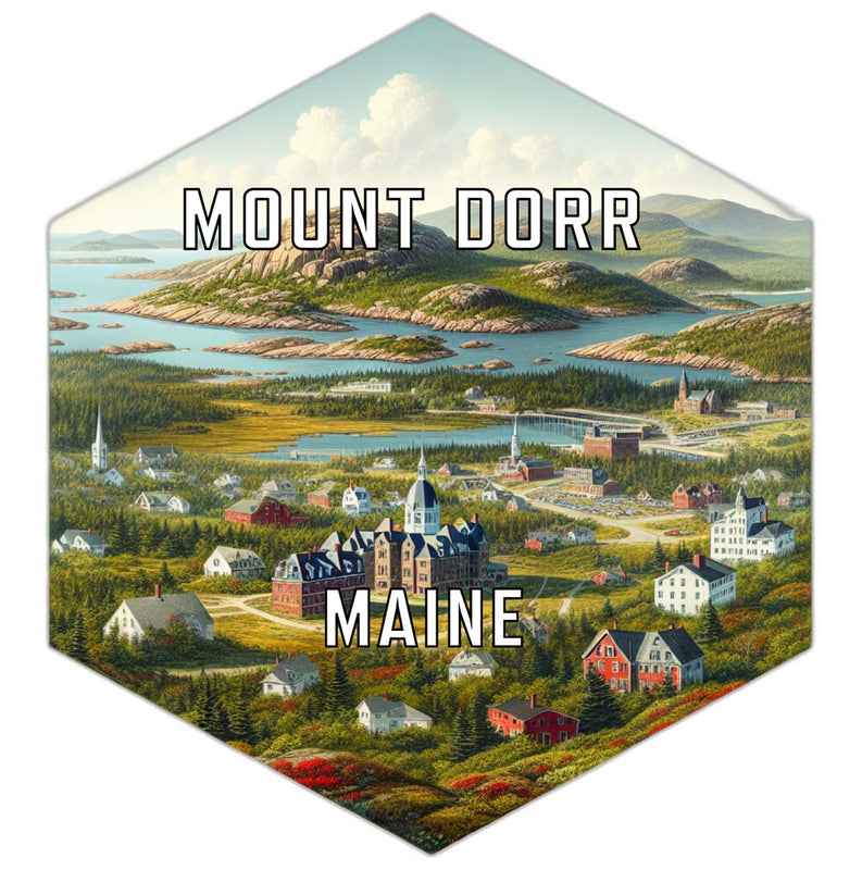Mount Dorr Maine Travel Destination Souvenir Vinyl Decal Sticker 6-Inch