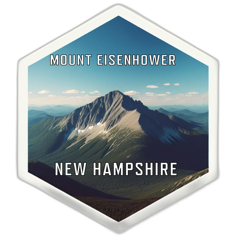 Mount Eisenhower New Hampshire Souvenir Travel Destination Die Cut Hexagon Fridge Magnet 2-Inch