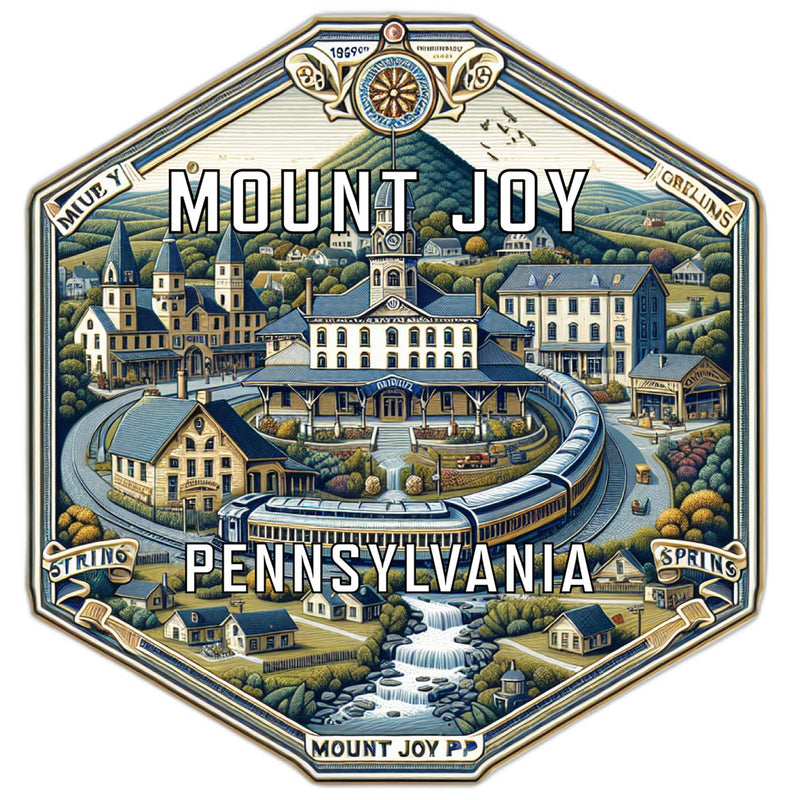 Mount Joy Pennsylvania Souvenir Travel Destination Die Cut Hexagon Fridge Magnet 2-Inch