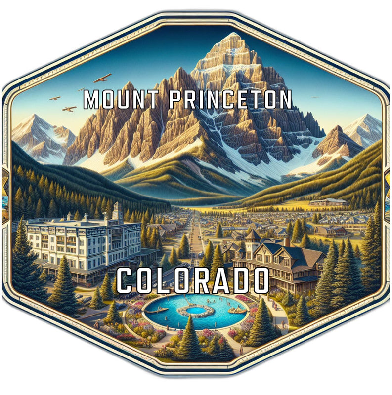Mount Princeton Colorado Travel Destination Souvenir Vinyl Decal Sticker 2-Inch