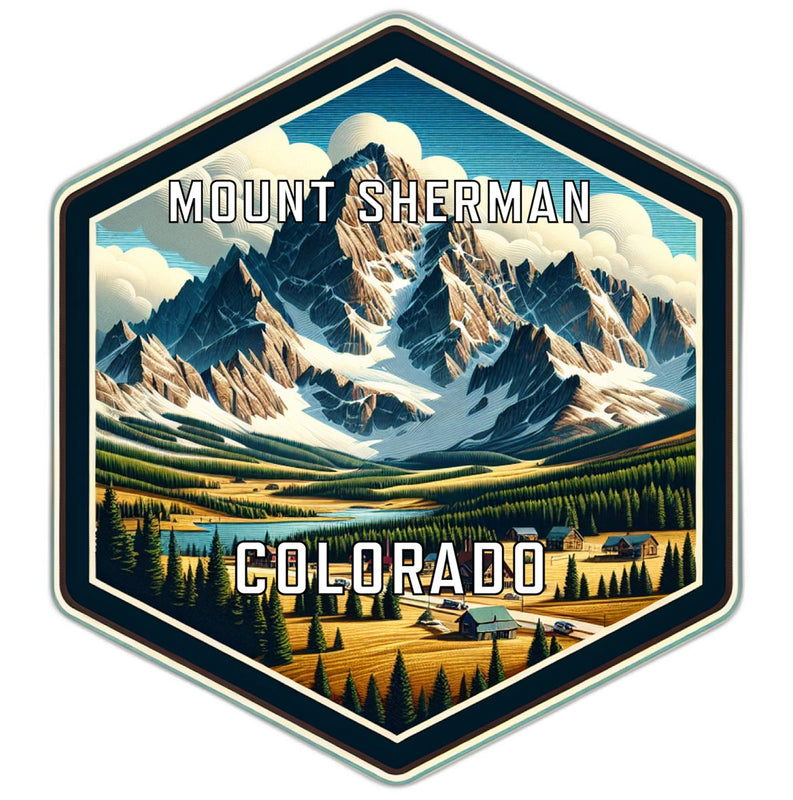 Mount Sherman Colorado Travel Destination Souvenir Vinyl Decal Sticker 6-Inch