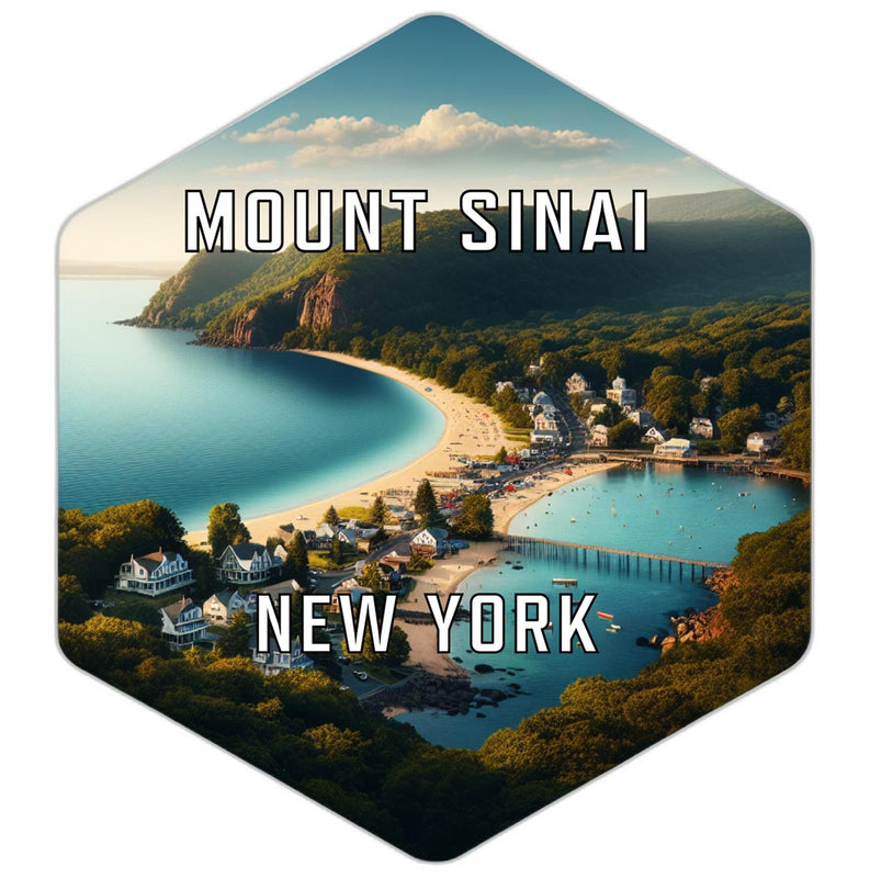 Mount Sinai New York Travel Destination Souvenir Vinyl Decal Sticker 4-Inch