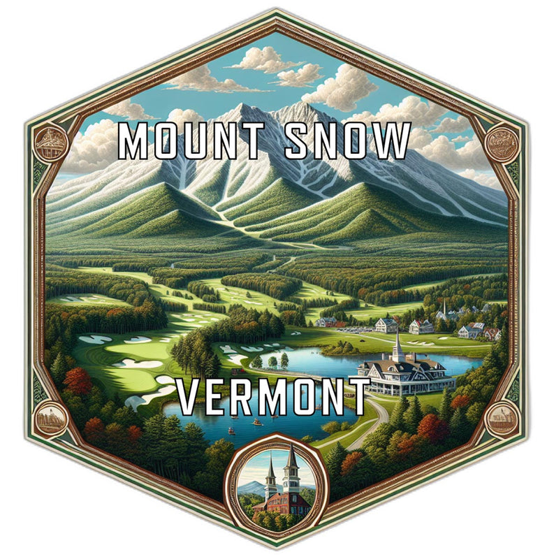 Mount Snow Vermont Travel Destination Souvenir Vinyl Decal Sticker 2-Inch