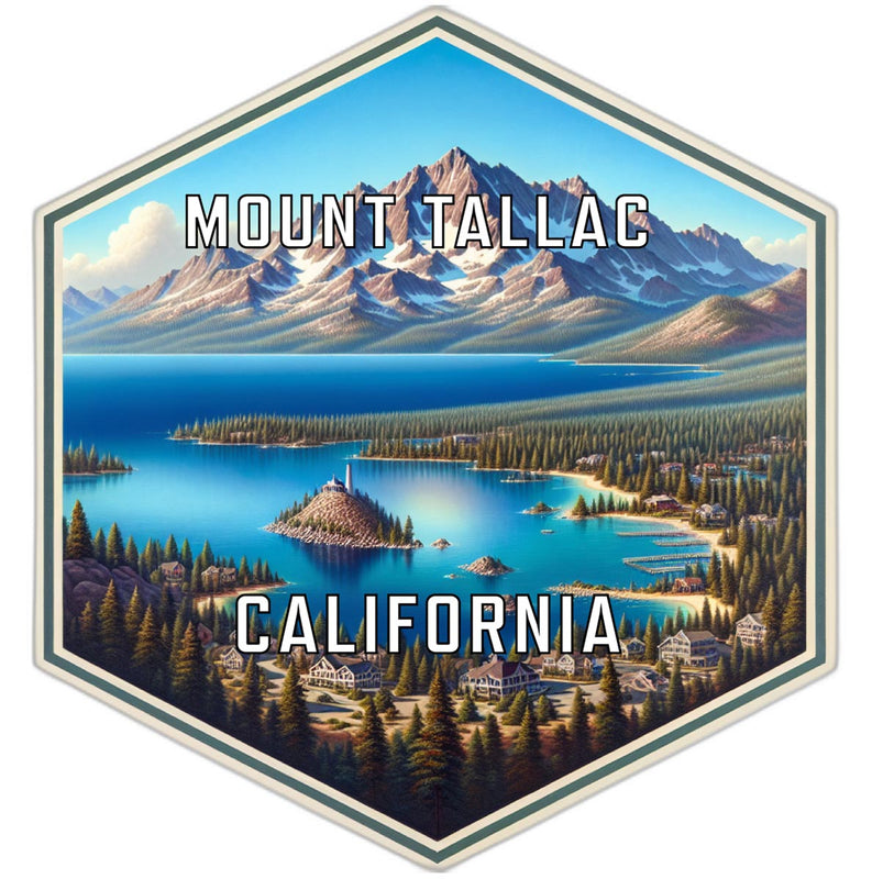Mount Tallac California Travel Destination Souvenir Vinyl Decal Sticker 4-Inch