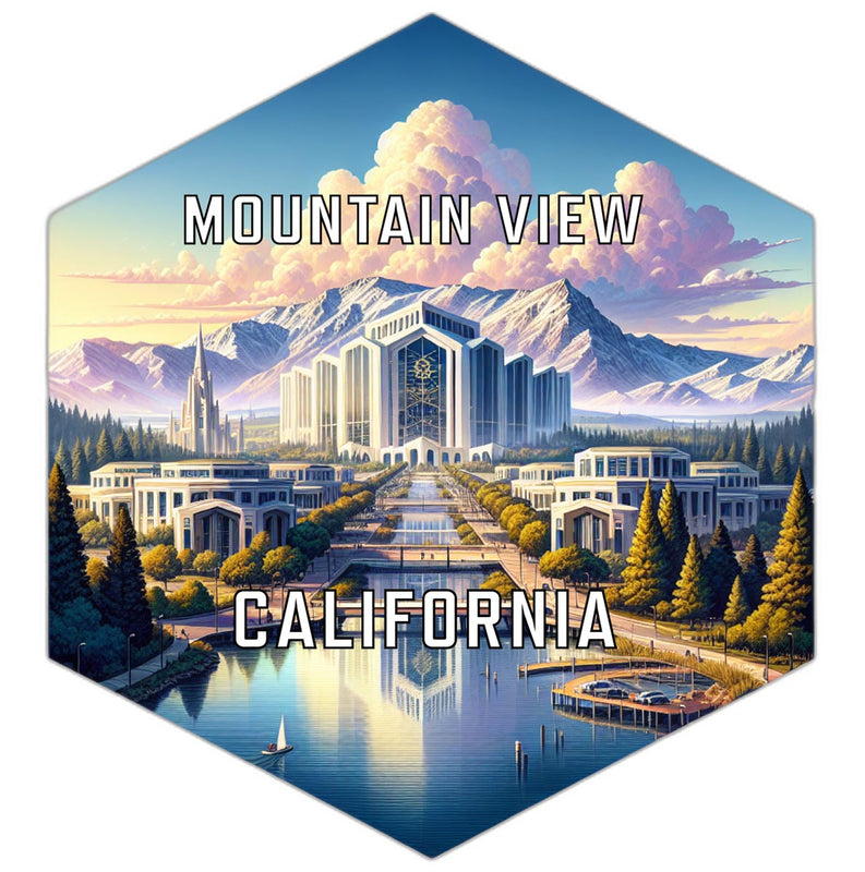 Mountain View California Travel Destination Souvenir Vinyl Decal Sticker 2-Inch