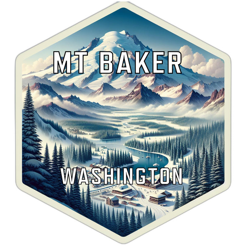 Mt Baker Washington Travel Destination Souvenir Vinyl Decal Sticker 2-Inch