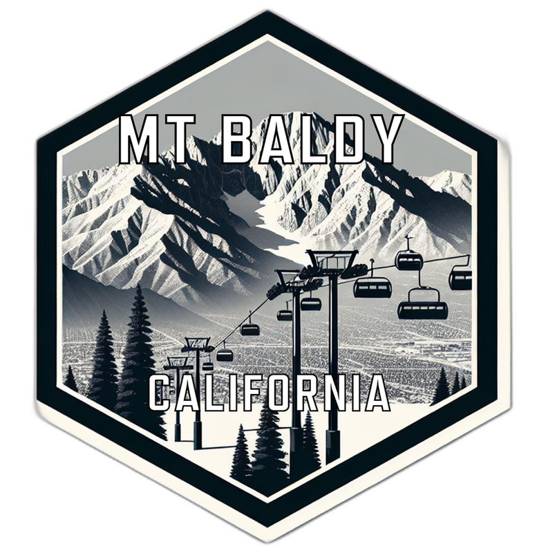 Mt Baldy California Travel Destination Souvenir Vinyl Decal Sticker 4-Inch