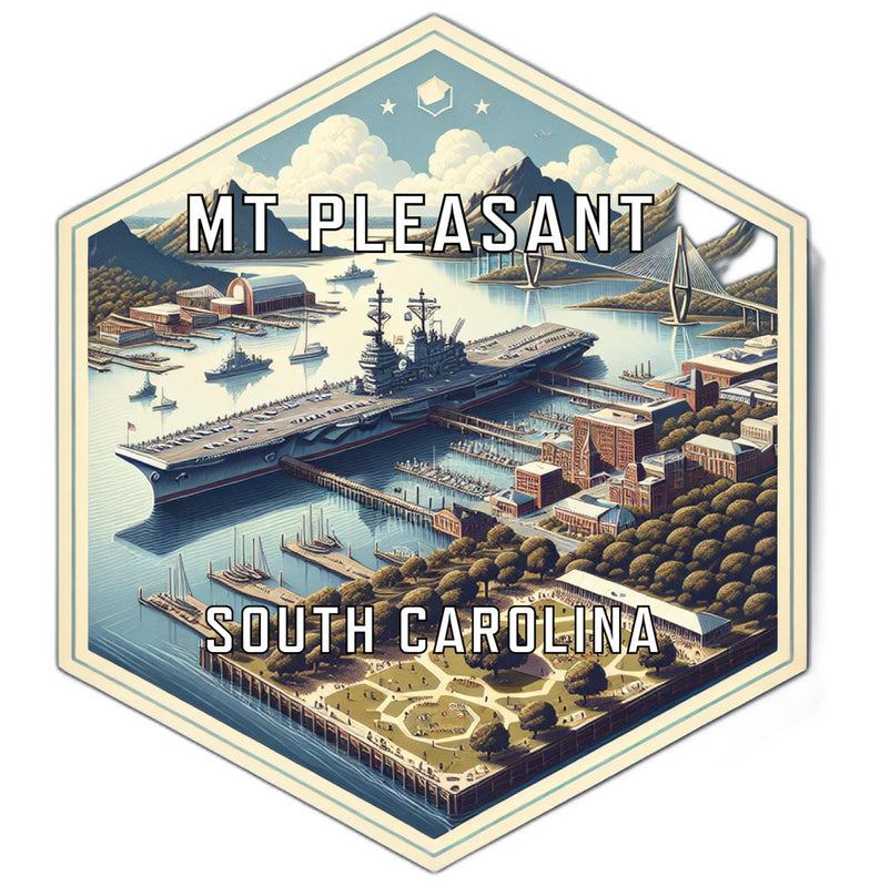 Mt Pleasant South Carolina Travel Destination Souvenir Vinyl Decal Sticker 2-Inch