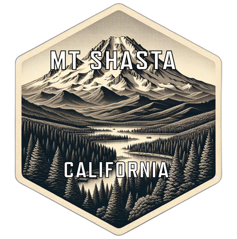 Mt Shasta California Travel Destination Souvenir Vinyl Decal Sticker 2-Inch