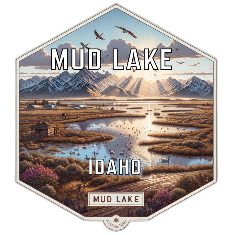 Mud Lake Idaho Travel Destination Souvenir Vinyl Decal Sticker 2-Inch