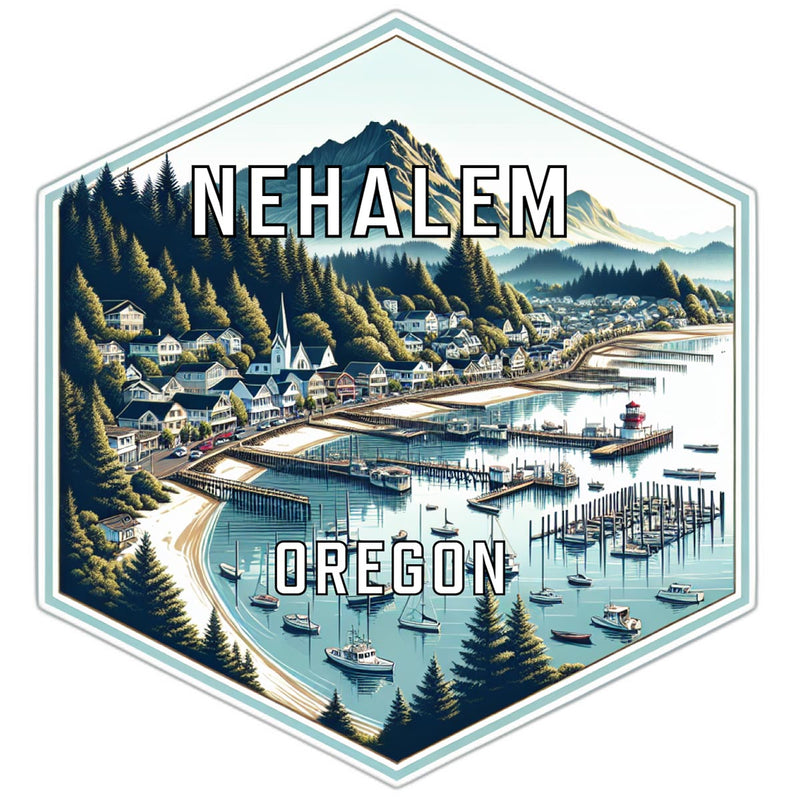 Nehalem Oregon Travel Destination Souvenir Vinyl Decal Sticker 4-Inch