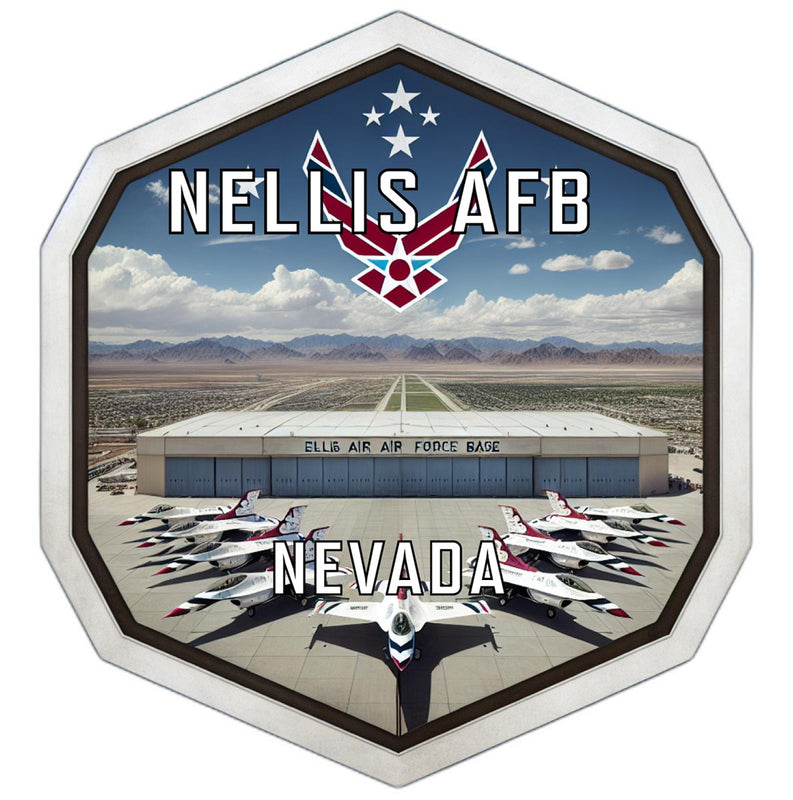 Nellis Afb Nevada Travel Destination Souvenir Vinyl Decal Sticker 6-Inch