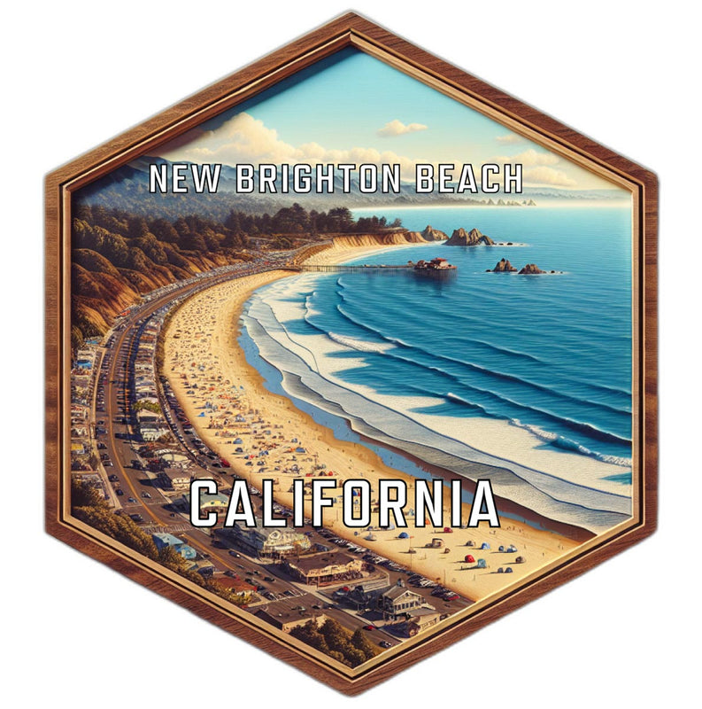 New Brighton Beach California Travel Destination Souvenir Vinyl Decal Sticker 4-Inch