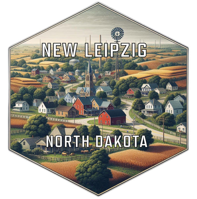 New Leipzig North Dakota Travel Destination Souvenir Vinyl Decal Sticker 4-Inch