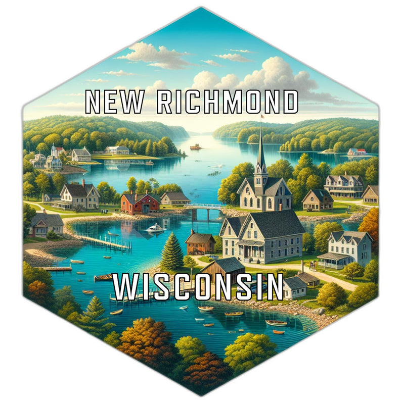 New Richmond Wisconsin Travel Destination Souvenir Vinyl Decal Sticker 2-Inch