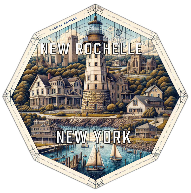New Rochelle New York Travel Destination Souvenir Vinyl Decal Sticker 4-Inch