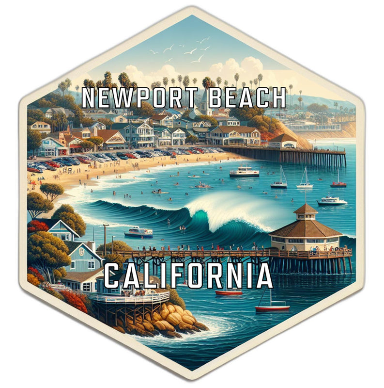 Newport Beach California Travel Destination Souvenir Vinyl Decal Sticker 2-Inch