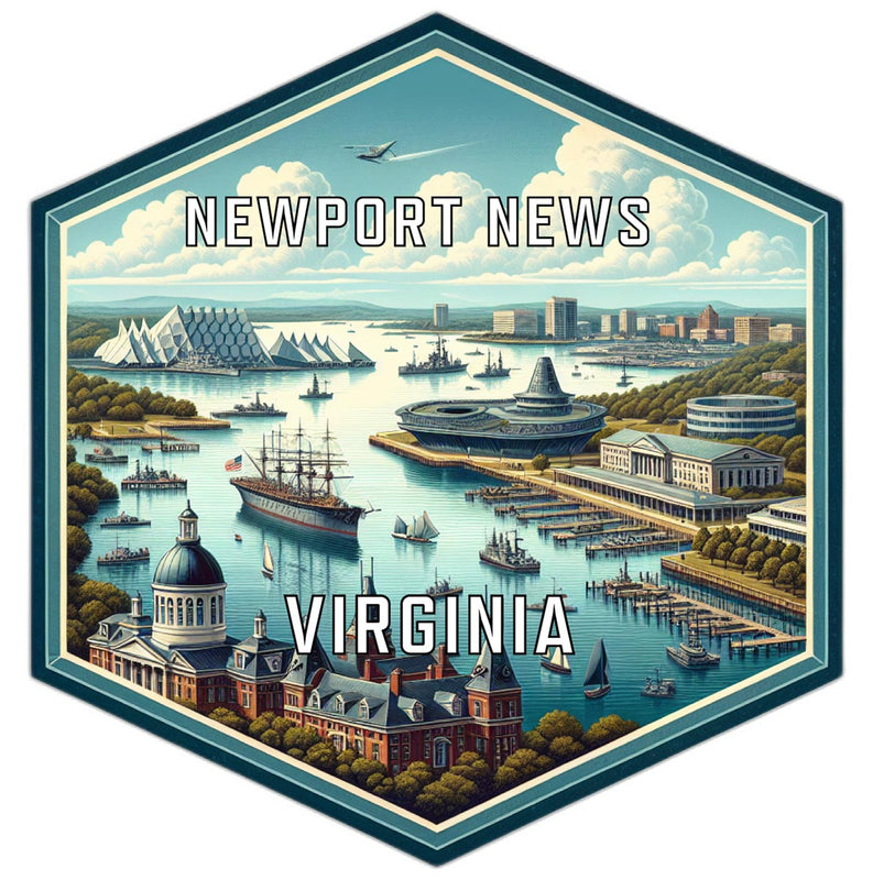 Newport News Virginia Travel Destination Souvenir Vinyl Decal Sticker 6-Inch