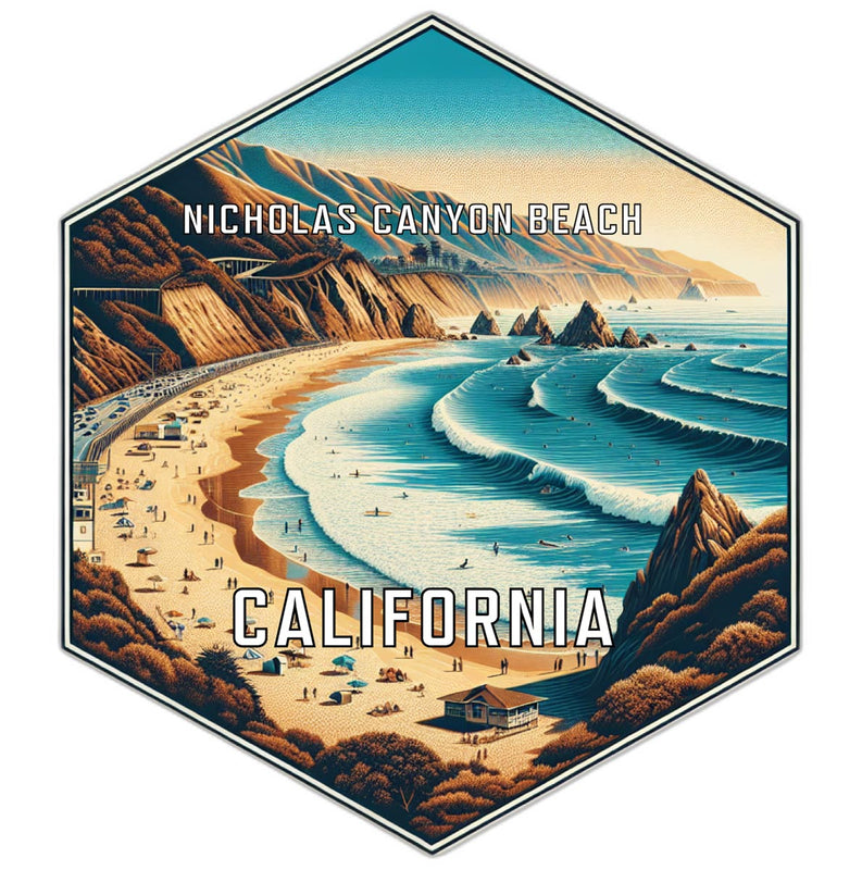 Nicholas Canyon Beach California Travel Destination Souvenir Vinyl Decal Sticker 2-Inch