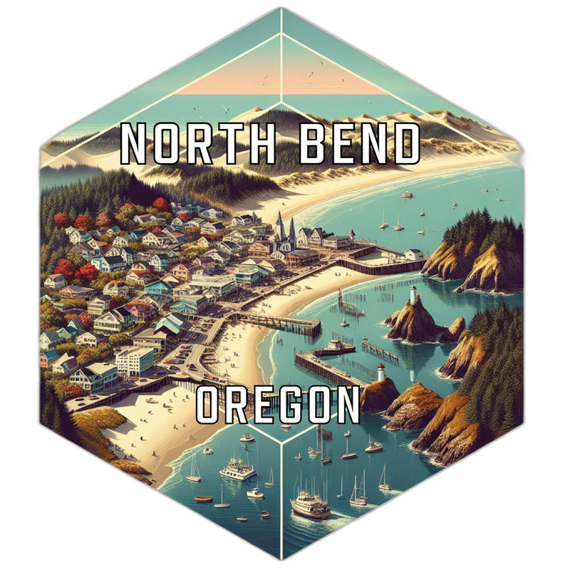 North Bend Oregon Travel Destination Souvenir Vinyl Decal Sticker 2-Inch