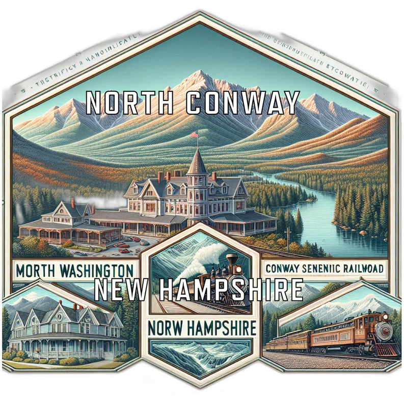 North Conway New Hampshire Travel Destination Souvenir Vinyl Decal Sticker 4-Inch