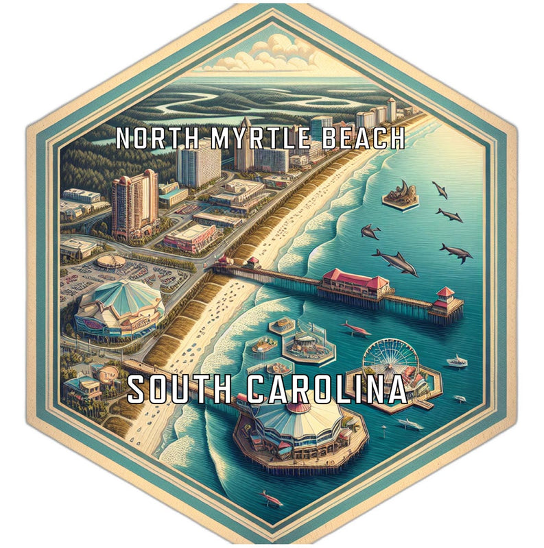 North Myrtle Beach South Carolina Travel Destination Souvenir Vinyl Decal Sticker 6-Inch