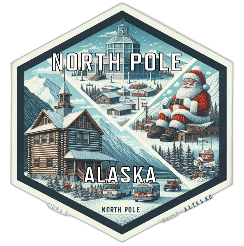North Pole Alaska Travel Destination Souvenir Vinyl Decal Sticker 2-Inch