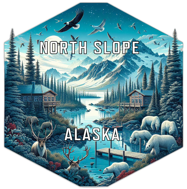 North Slope Alaska Travel Destination Souvenir Vinyl Decal Sticker 6-Inch