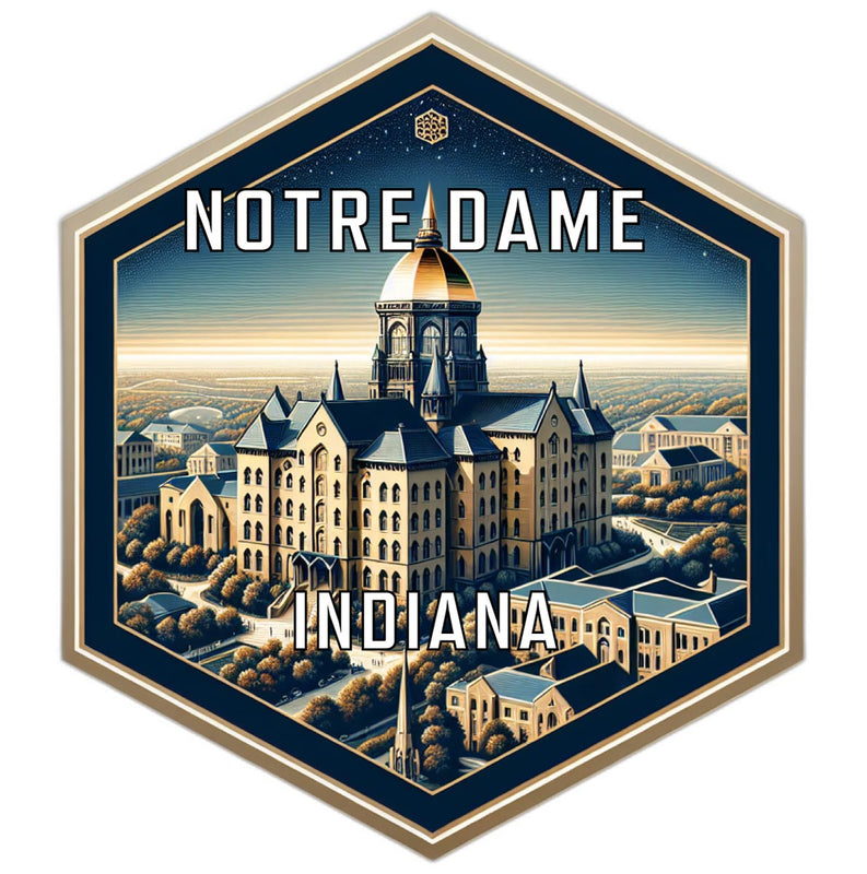 Notre Dame Indiana Travel Destination Souvenir Vinyl Decal Sticker 4-Inch