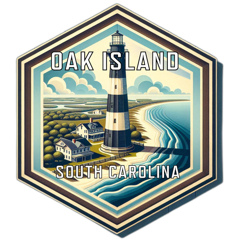 Oak Island South Carolina Travel Destination Souvenir Vinyl Decal Sticker 2-Inch